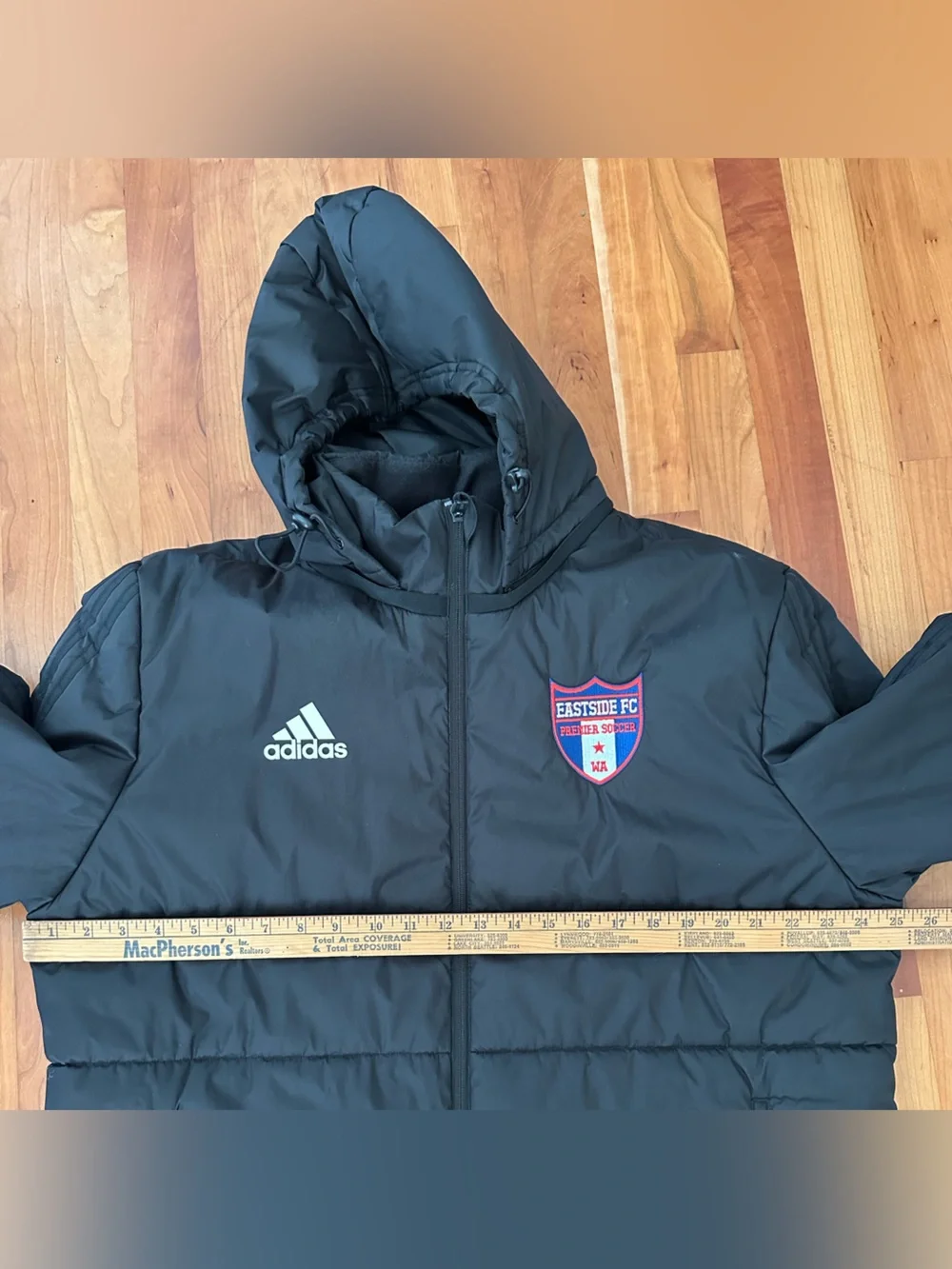 adidas Tiro 17 Mens XL Winter Insulated Jacket Soccer Bench Puffer Coat Black